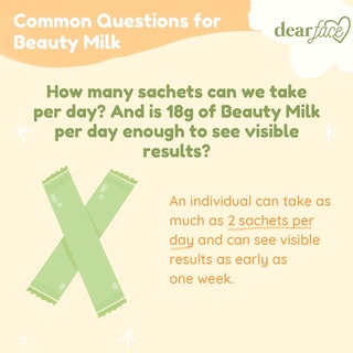 ON HAND Dear Face Beauty Milk | Melon Flavored Collagen Drink 5,000mg/pack (8)