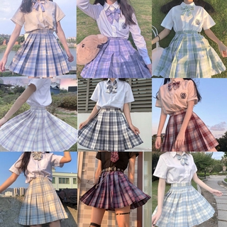 Japanese School Girls Uniform Sleeve Sailor Suit Skirt JK Costumes