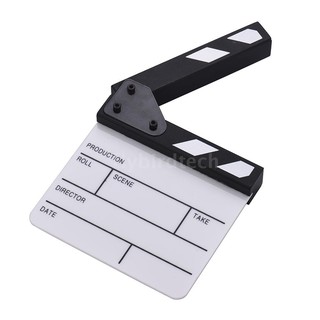 Compact Size Acrylic Clapboard Dry Erase TV Film Movie Director Cut Action Scene Clapper Board Slate (1)