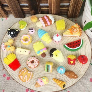 10Pcs Mix Assorted Food Cup Cake Fruit Candy Resin Toy Collection Gift (5)