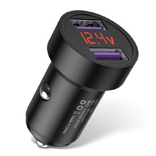 KUULAA 27W 5A Dual QC3.0 LED Display Dual USB Output Car Charger for iPhone 11 Xiaomi Redmi K30 for