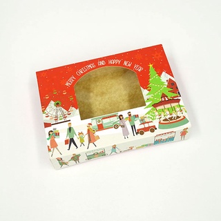 Christmas Pastry Brownie Box Small Tray 5″ x 6¾” x 1½” Pre-Formed Box 20 pcs