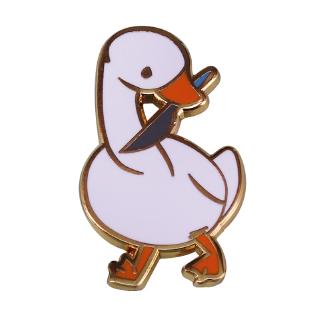 Mischievous Goose Enamel Pin cute animal brooch badge gift for kids and friends