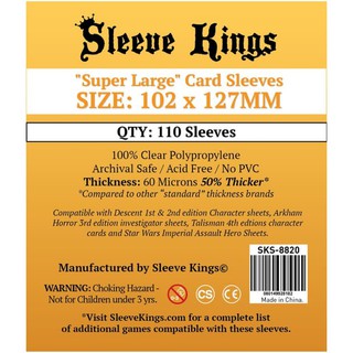 Sleeve Kings "Super Large" Sleeves (102X127Mm) - 110 Pack, - Sks-8820