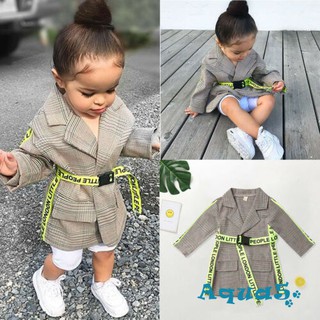 ✿ℛToddler Kid Baby Girl Winter Clothes Belted Coat Jacket