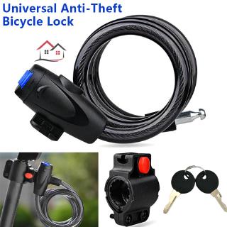 ✅COD Universal Bike Lock Anti-Theft With 2 Keys For Bicycle Motorcycle Security Lock 1m Steel Rope Cable @PH