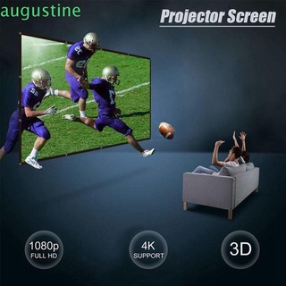 AUGUSTINE Foldable Projection Video Accessories Projector Screen Theater 120 Inch Outdoor HD 4K Home Cinema 16:9/Multicolor