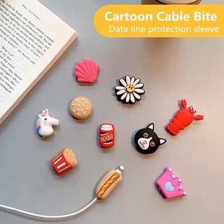 Cute cartoon protective wire cover for iPhone Cable Bite Applicable to Cable Charger USB Cable data line protection head anti break protection sleeve