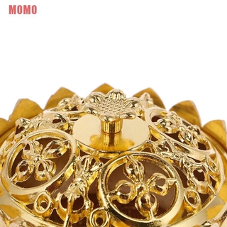 MOMO Lotus Shape Zinc-Copper Alloy Incense Burner Brass Mini Sandalwood Censer Holder (2)