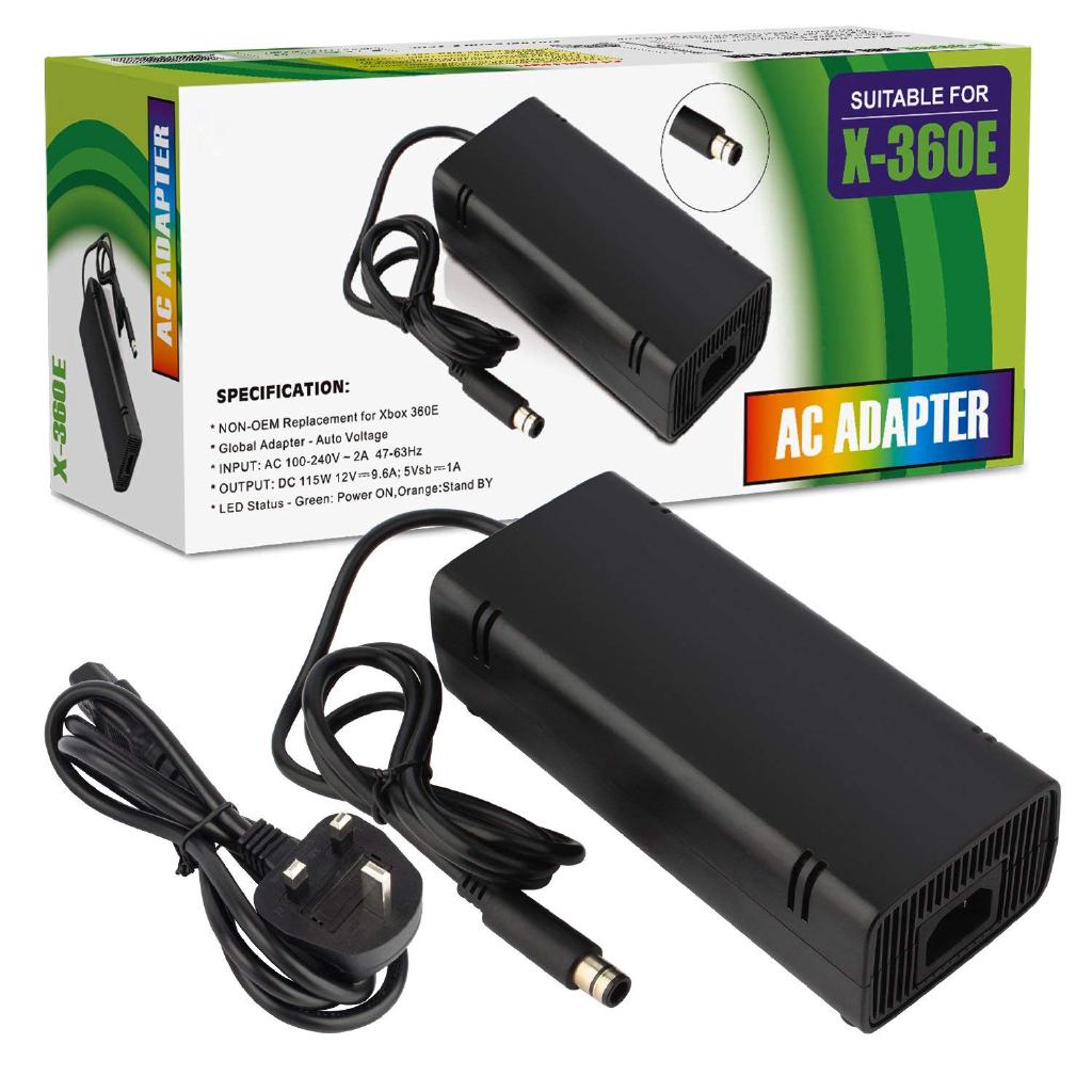 Xbox 360 E Power Supply Brick, AC Adapter Replacement Charger for Xbox 360 E 100-240V Auto Voltage
