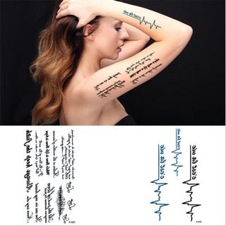 Temporary Tattoo Sticker Waterproof & Cute Sticker English Letter Fake tattoos