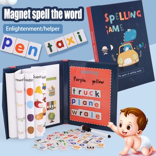 Spelling Game Word Spelling 3D Magnetic Book Early Education English Alphabet Letters for Kids
