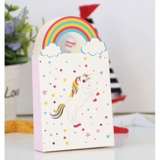 Unicorn Gift Box Unicorn Party 1pcs Rainbow Star Cartoon Unicorn Candy Box