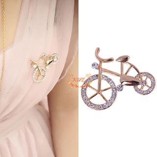 Jewelry Brooches Inlaid Rhinestone Shape Bicycle Brooches For Gift Pins D4