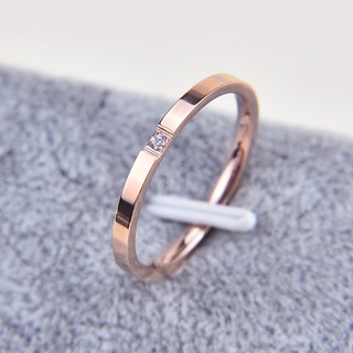 Diamond Wedding Ring Titanium Steel Ring Engagement Jewelry (1)