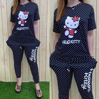 JUMPSUIT ROMPERJUMPSUIT FOR WOMEN▬✔Hello Kitty Polka Terno Jogger with Pockets