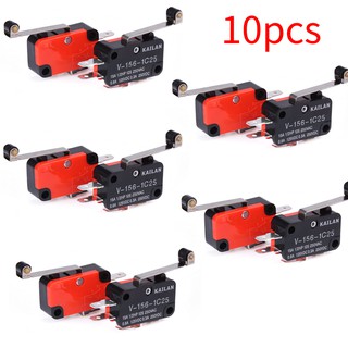 10pcs V-156-1C25 Micro Limit Switch Hinge Roller SPDT Snap