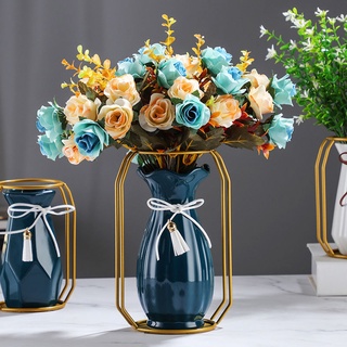 Nordic Style Ceramic Vase Creative Fashion Simple Modern Living Room Dining Table TV Cabinet Fake Flower Flower Arrangement Ornaments
