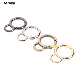 Strong 4Pcs Double Circle Snap Hook Spring Gate O Ring Trigger Clasps Leather Bag Strap PH (1)
