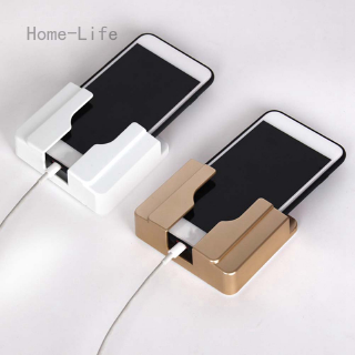 Home-Life Wall Mount Stand Adhesive Durable Socket Phone Charging Holder Bracket Shelf