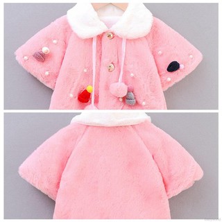bbworld Baby Girls Outerwear Clothes Winter Coat Printed Cute Warm Jacket Wool Coat (7)