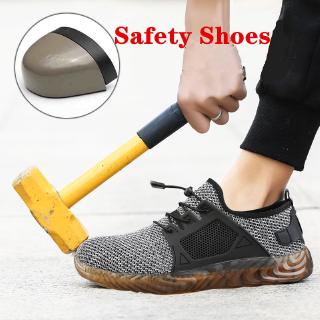 Men Safety Shoes Men's Light Sneaker Indestructible Steel Toe Soft Anti-piercing Safety Boots (1)