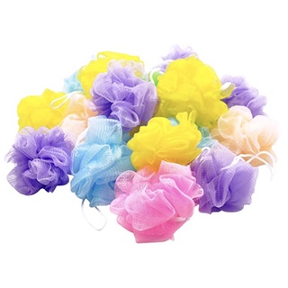 Randomly Color Bath Sponge Loofah Mesh Lather Shower Ball Pouf Soft Body Wash (1)