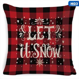 45x45cm Christmas Plaid Pillow Case Decorative Pillow Covers Throw Pillow Case Cushion Cover (6)