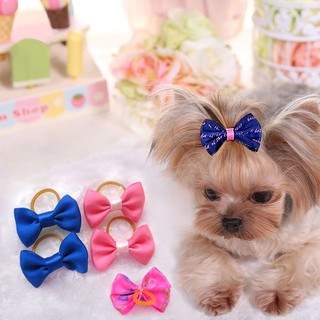 10X Handmade Designer Pet Dog Accessories Grooming Hair Bows For Dogs Lovely (1)