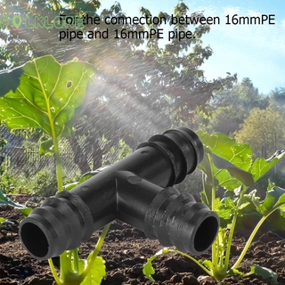 COD√FOL❤10pcs 16mm PE Pipe Connectors Garden Micro Drip Irrigation Pipe Hose Joints (4)