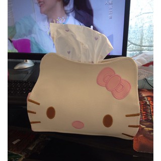 Cute Hello Kitty Leather Tissue Box Cover Paper Towel Sets