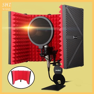 [SHIWAKI] Microphone Isolation Shield Vocal Booth for Recording Sound Broadcast - Five