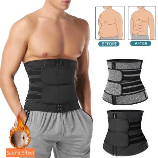 Men Workout Waist Trainer Tummy Slimming Sheath Sauna Body Shaper Trimmer Belt Abs Abdomen Shapewear