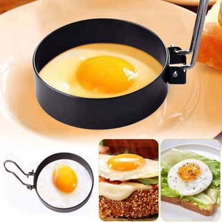 Stainless Egg Frying Rings Perfect Circle Round Fried/Poach Mould + Handle Non Stick Pancake Mold