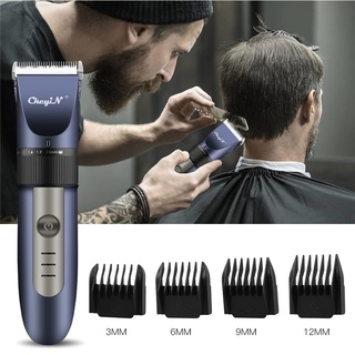 ManicureProfessional Hair Clipper Rechargeable Beard Trimmer Men Electric Hair Cutting Titanium Cera