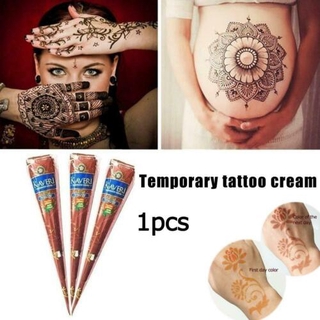 Black Brown Henna Cones Indian Henna Tattoo Paste For Temporary Tattoo Body Art Sticker Natural Body Paint Tattoo Henna Cones