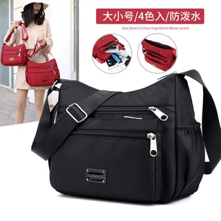 Tesco Bag Women's Crossbody2020New Simple Canvas Bag Oxford Cloth Large Capacity Multilayer One Shou