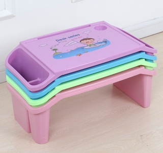 Hot-selling children's plastic study desk student laptop bed non-folding dormitory lazy lap desk