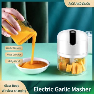 Electric garlic masher Portable USB rechargeable wireless food crusher Automatic garlic crusher (1)