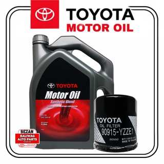 ORIGINAL TOYOTA OIL CHANGE PACKAGE 10W-40 SYNTHETIC BLEND 4 LITERS WITH OIL FILTER