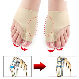 1 pair Toe Protector Sleeves with Gel Pads Separator Straightener Bunions Splint Relief Corrector