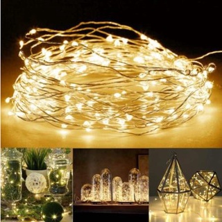 (Battery included )3 Modes LED Copper Wire String Lamp Christmas New Year Flashing Fairy Light Battery Operated Xmas Light