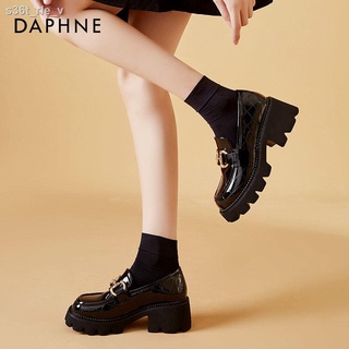 leather shoes▩Daphne 2021 new thick bottom thick heel round toe Japanese jk Mary Jane shoes female s