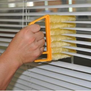 Microfiber Window Cleaning Brush Air-Condition Dust Cleaning w/ Washable Venetian Blinds Blade Cloth