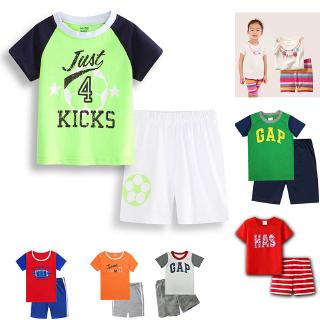2PCS/set Kids Boys Girls Short Sleeve Tops Tees Shirt+shorts Suit Summer Clothes Suit Clothing Homewear