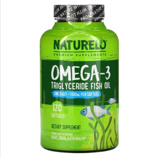 Naturelo, Omega-3 Triglyceride Fish Oil, 1,100 mg, 120 Softgels