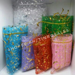 100pcs Bulk Organza Pouch Assorted or Chat for Color Request