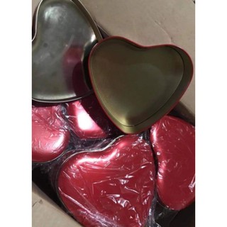 HEART TIN CAN RED 6X2