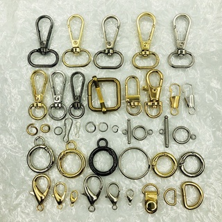 48HSpot Shipping Chain Accessories Bag Buckle Lobster Buckle Square Buckle Snap Hook Buckle Metal Bag Chain Accessories BagDWord BuckleDIYHook