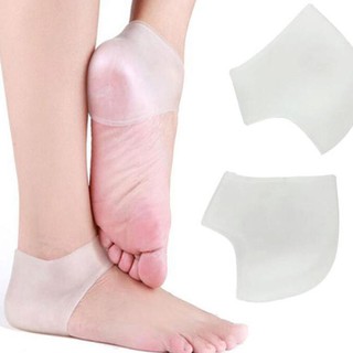 2PCS Silicone Moisturizing Gel Heel Socks Cracked Foot Skin Care Protectors Cushion